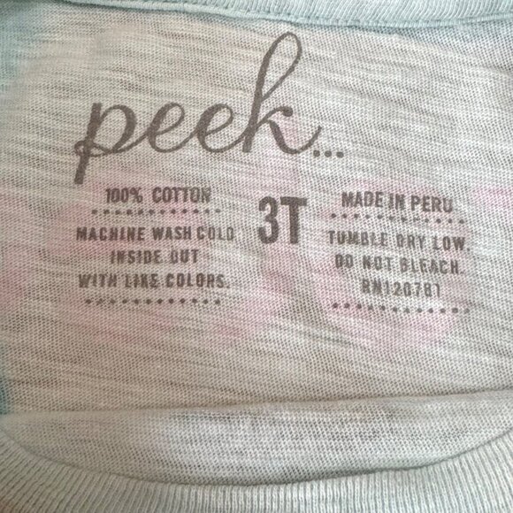 PEEK Australia T-Shirt Girls 3 3T Protect Our Sea Life Barrier Reef Blue Tee - Picture 5 of 5